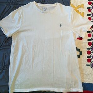 Polo by Ralph Lauren White Crew Neck Tee with Blue Pony